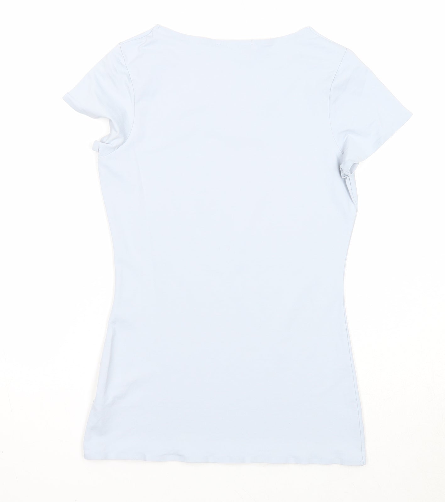 Savida Womens Blue Polyamide Basic T-Shirt Size 6 Round Neck