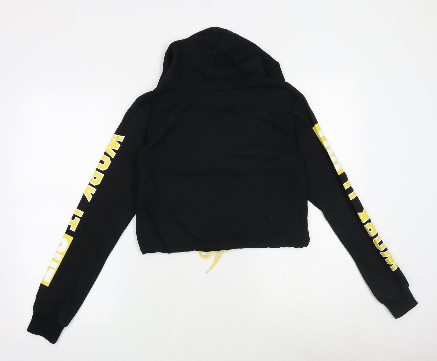 Select Womens Black Cotton Pullover Hoodie Size 6 Pullover - Work It Out