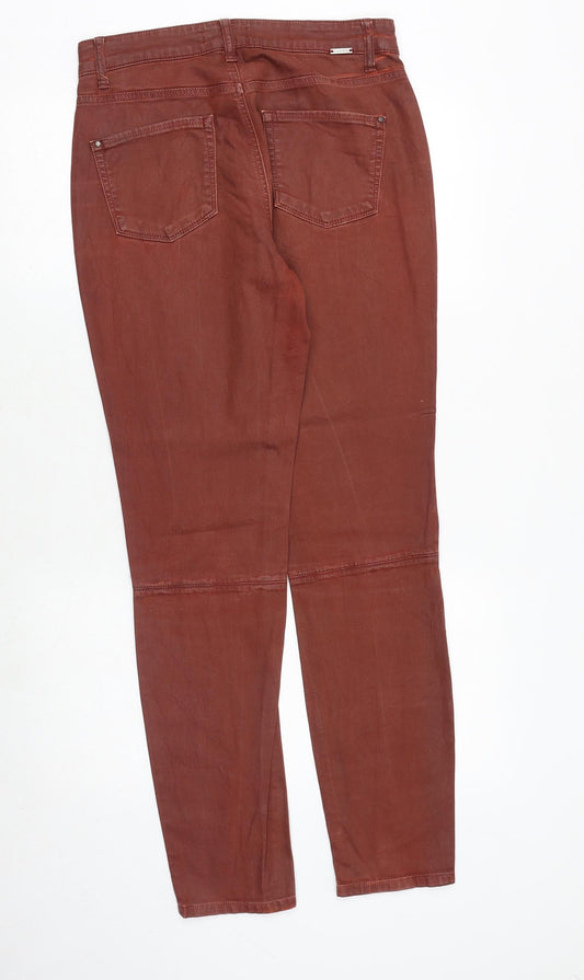 cambia Womens Orange Polyester Straight Jeans Size 30 in Regular Zip