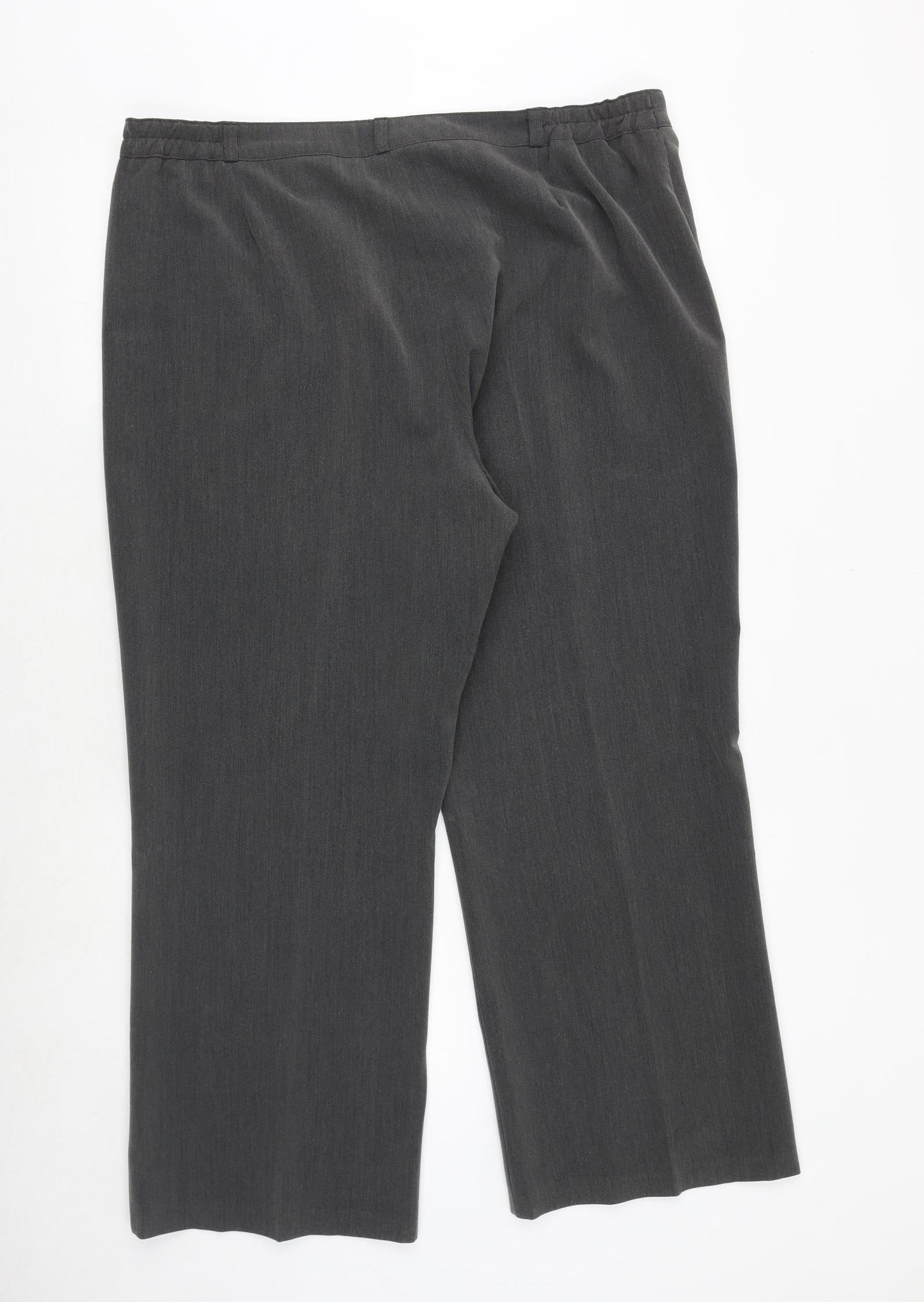 Debenhams Womens Grey Polyester Trousers Size 18 Regular Zip