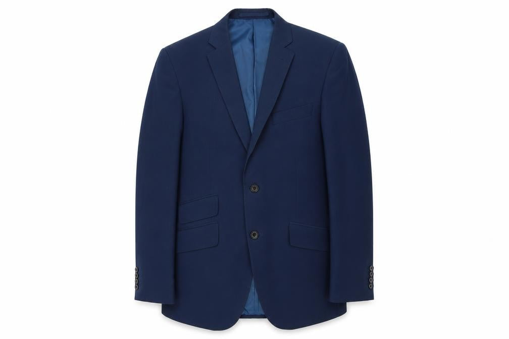 Marks and Spencer Mens Blue Polyester Jacket Suit Jacket Size 38 Regular