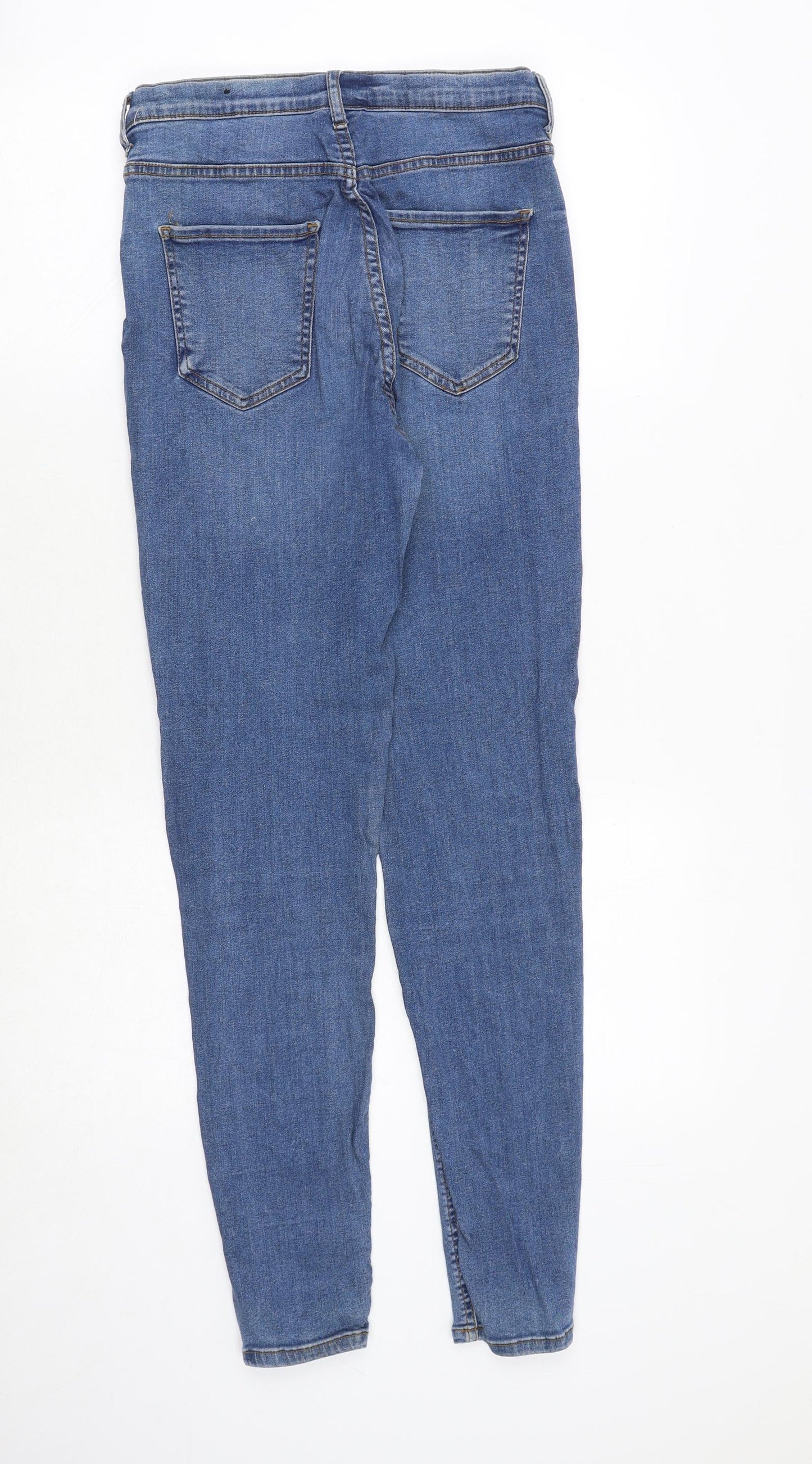 Amisu Womens Blue Polyester Skinny Jeans Size 6 Regular Zip