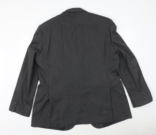 Marks and Spencer Mens Grey Polyester Jacket Suit Jacket Size 46 Regular