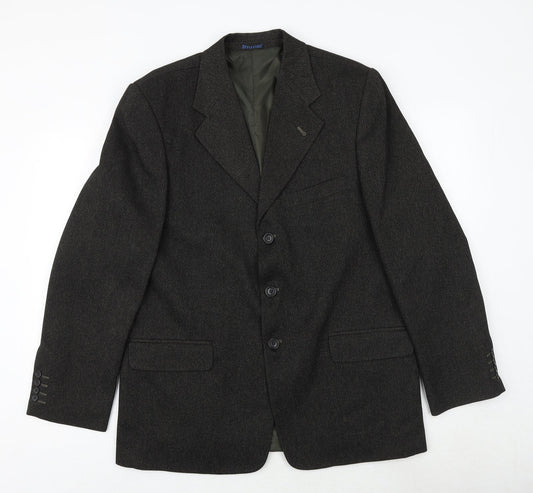 style gizgi Mens Black Polyester Jacket Suit Jacket Size 42 Regular