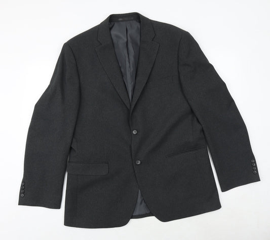 Greenwoods Mens Grey Polyester Jacket Suit Jacket Size 42 Regular