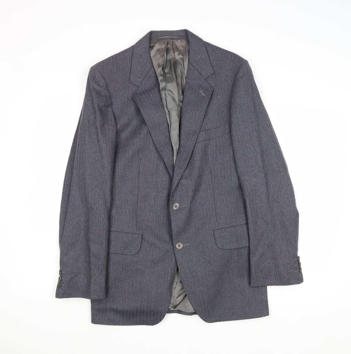 Evans & Wilkins Mens Grey Wool Jacket Suit Jacket Size 36 Regular