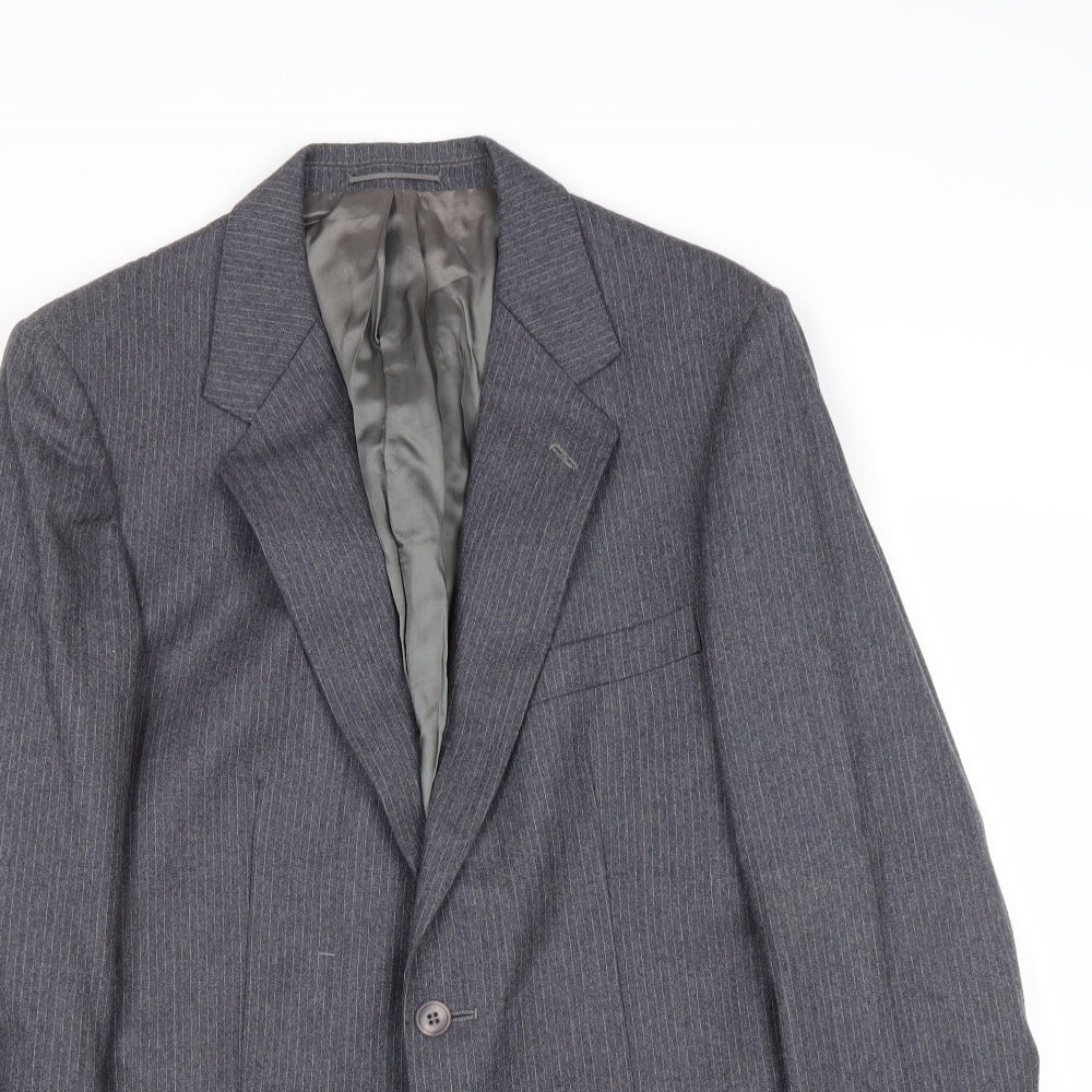 Evans & Wilkins Mens Grey Wool Jacket Suit Jacket Size 36 Regular