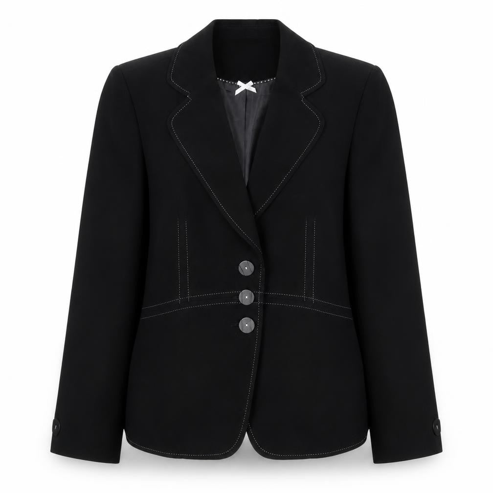 Marks and Spencer Womens Black Polyester Jacket Blazer Size 12