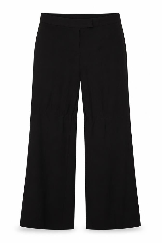Marks and Spencer Womens Black Polyester Trousers Size 14 Regular Zip