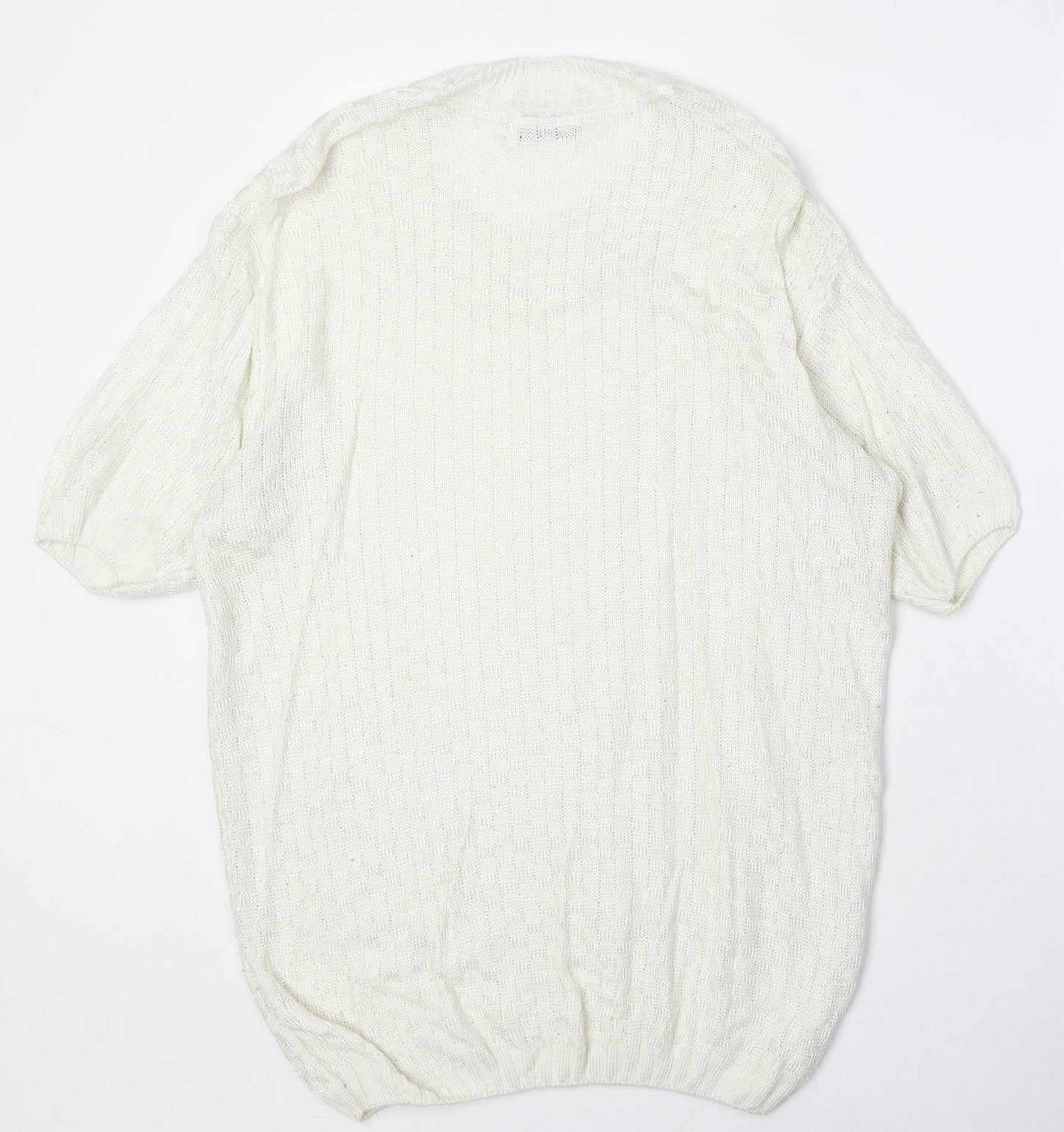 Kaleidoscope Womens Ivory Round Neck Viscose Pullover Jumper Size M