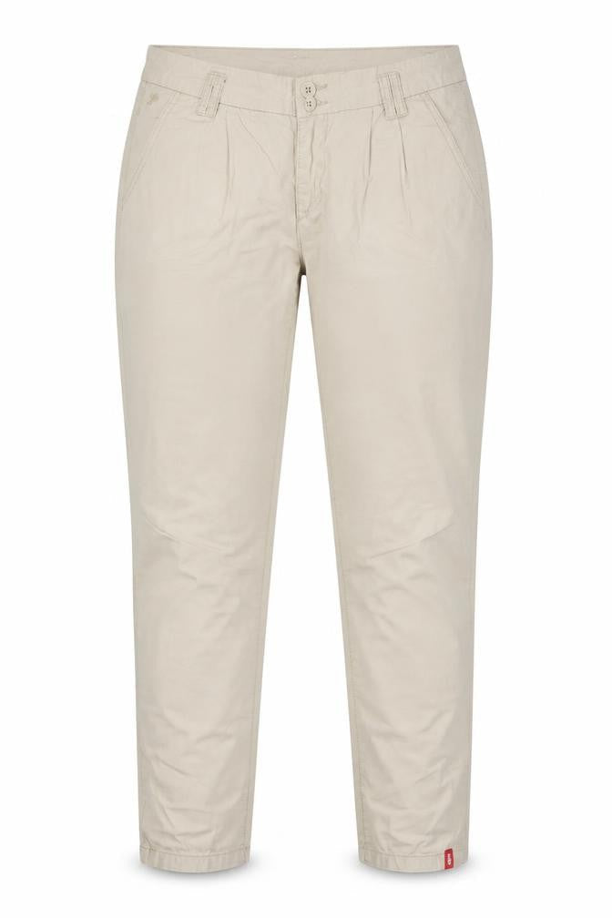 ESPRIT Womens Beige Cotton Trousers Size 8 Regular Zip