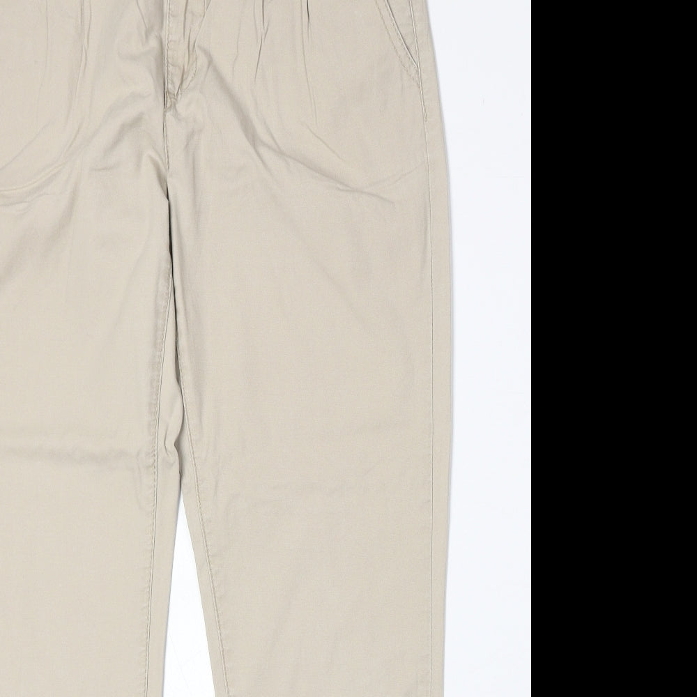 Esprit Womens Beige Cotton Trousers Size 8 Regular Zip