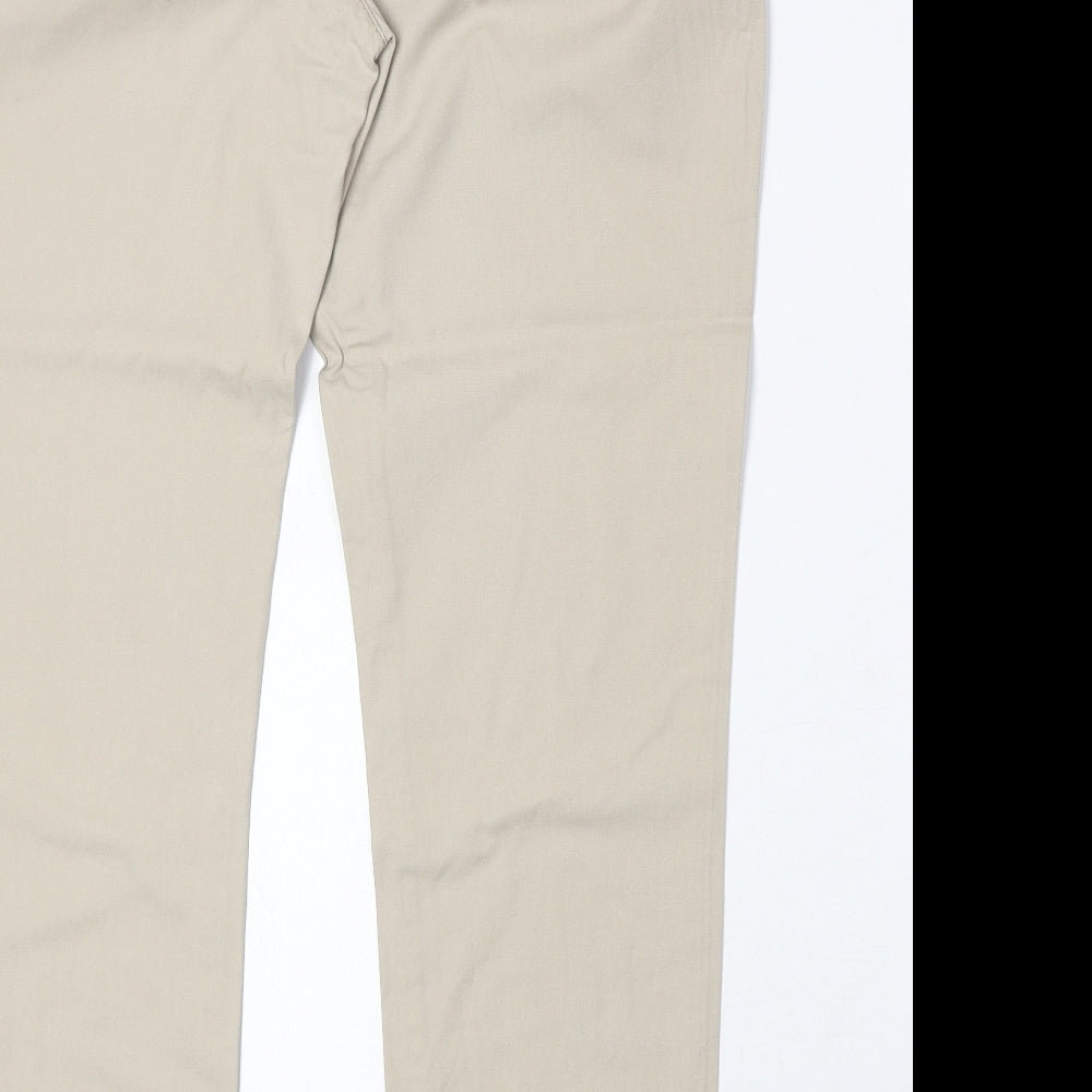 Esprit Womens Beige Cotton Trousers Size 8 Regular Zip