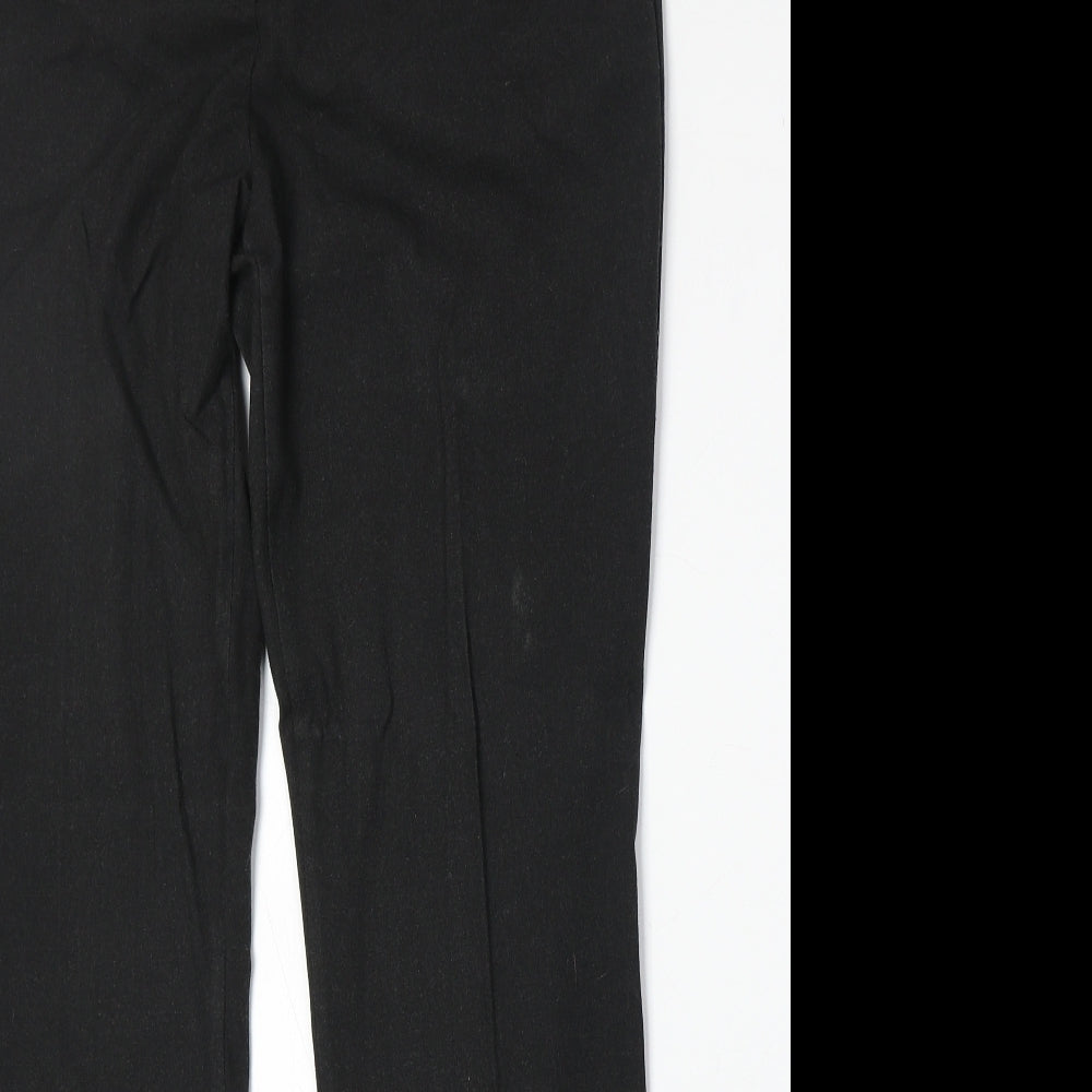 Marks and Spencer Womens Grey Polyester Trousers Size 12 Regular Zip