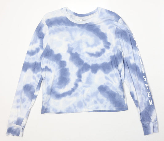 Hollister Womens Blue 100% Cotton Basic T-Shirt Size XS Round Neck