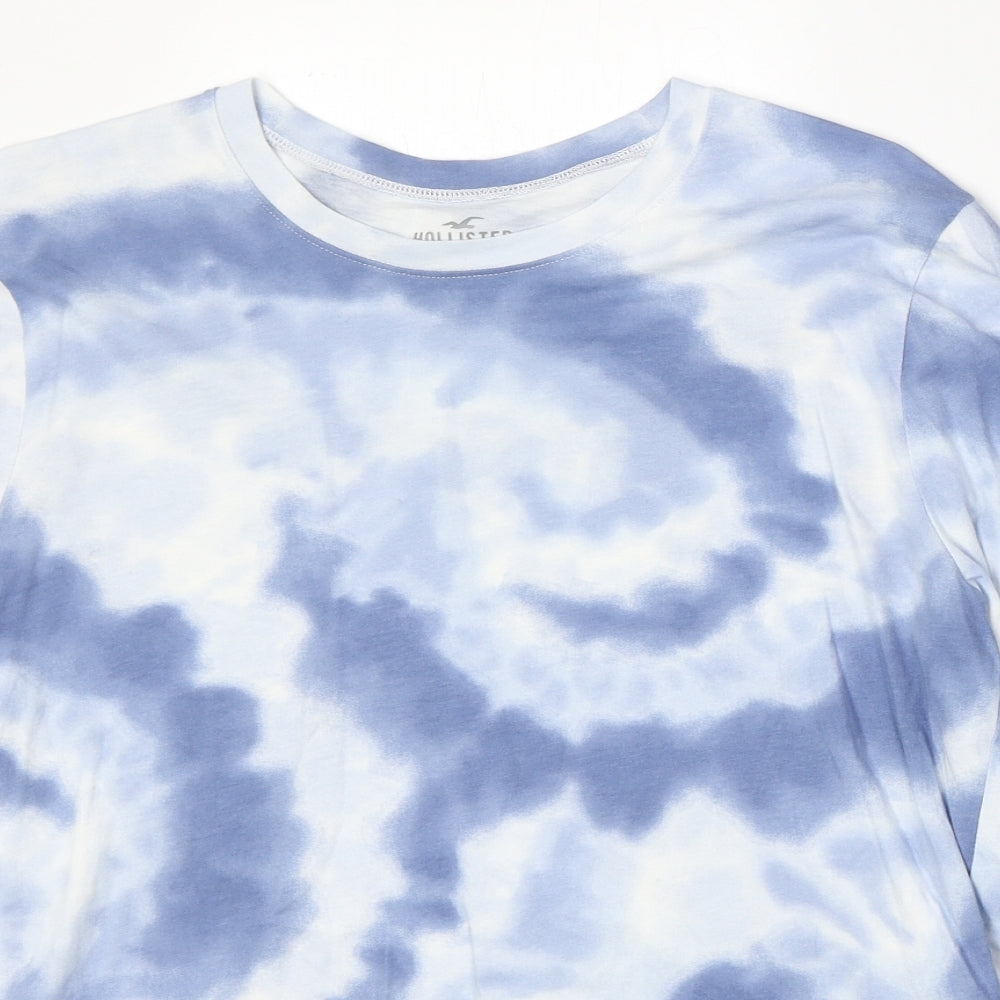 Hollister Womens Blue 100% Cotton Basic T-Shirt Size XS Round Neck