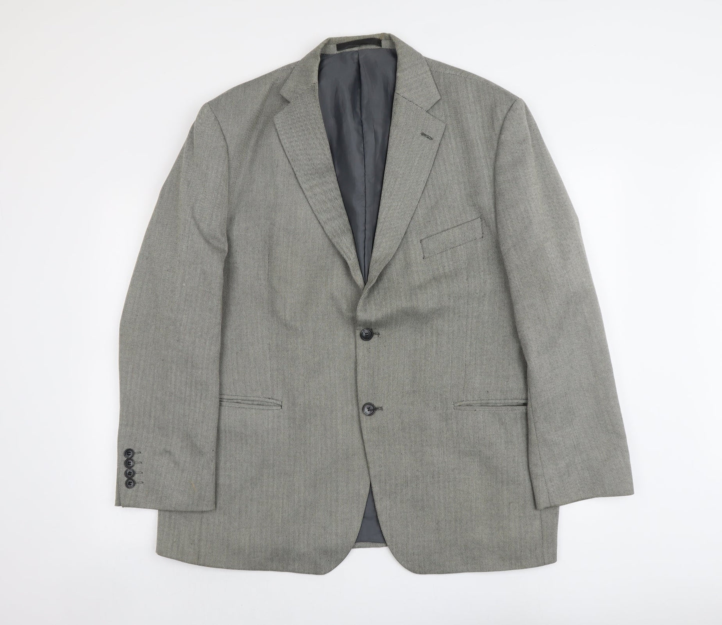 Marks and Spencer Mens Grey Polyester Jacket Suit Jacket Size L Regular
