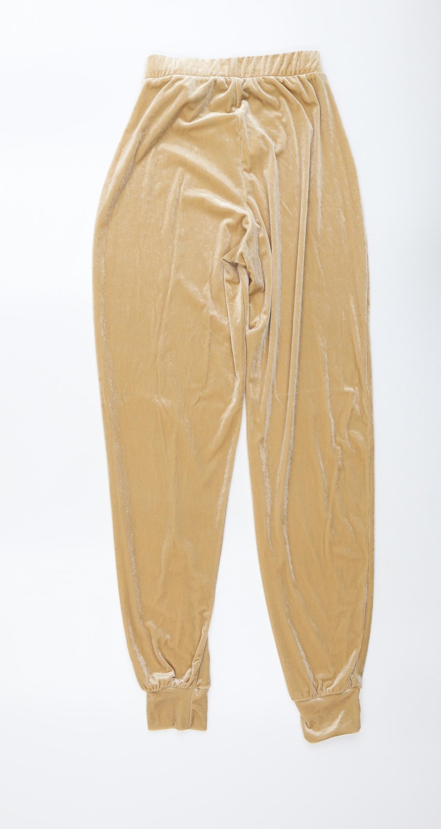 New Look Womens Beige Polyester Trousers Size 6 L30 in Regular