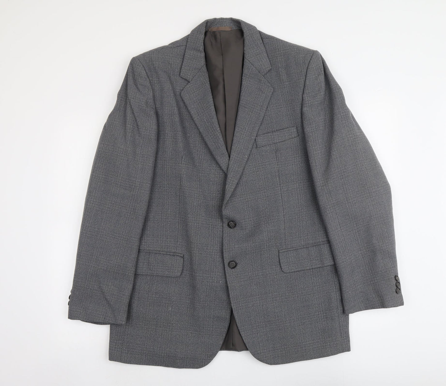 Trevira Mens Grey Polyester Jacket Suit Jacket Size L Regular