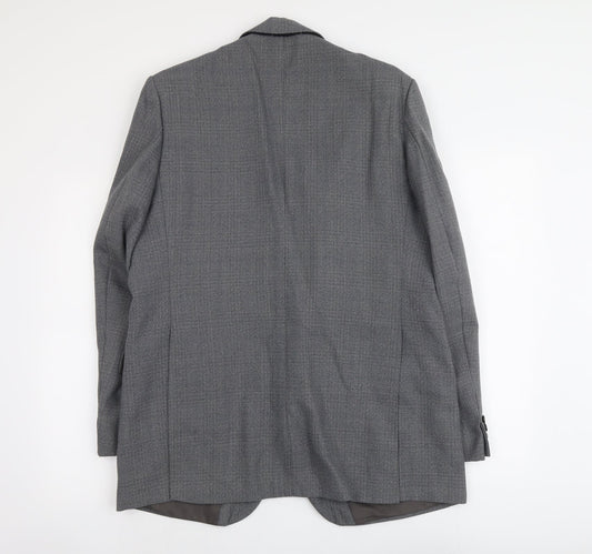 Trevira Mens Grey Polyester Jacket Suit Jacket Size L Regular