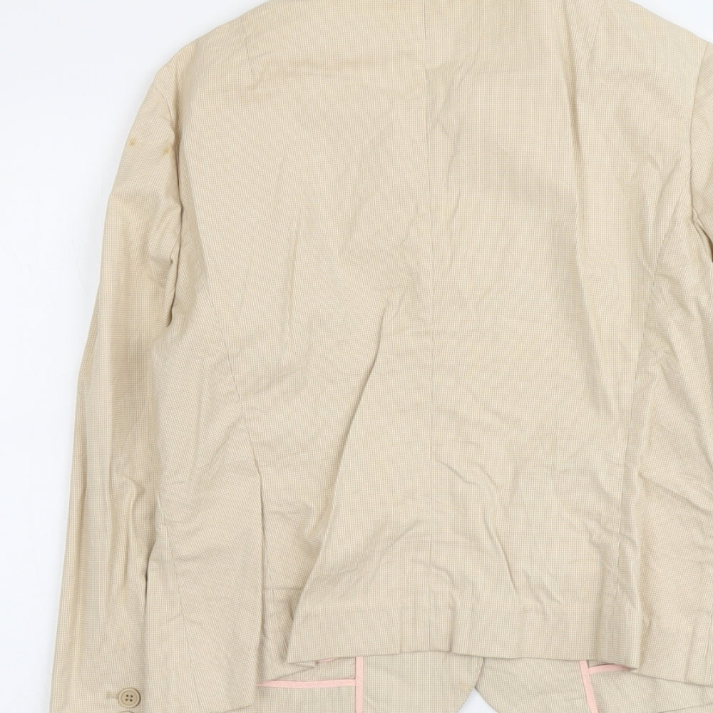 Gap Womens Beige Striped Cotton Jacket Blazer Size S