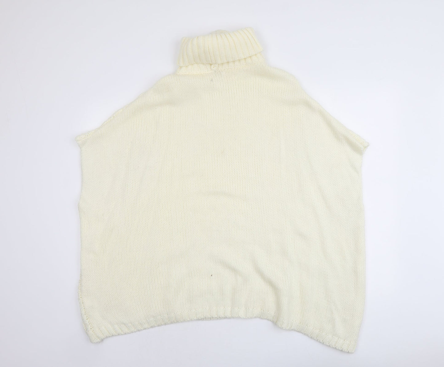 River Island Womens Ivory Roll Neck Acrylic Pullover Jumper Size S