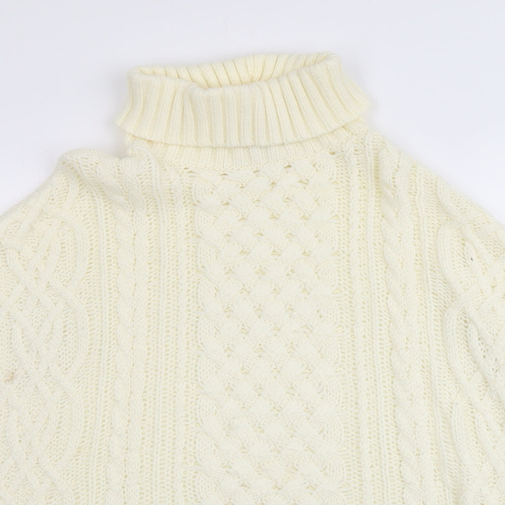 River Island Womens Ivory Roll Neck Acrylic Pullover Jumper Size S