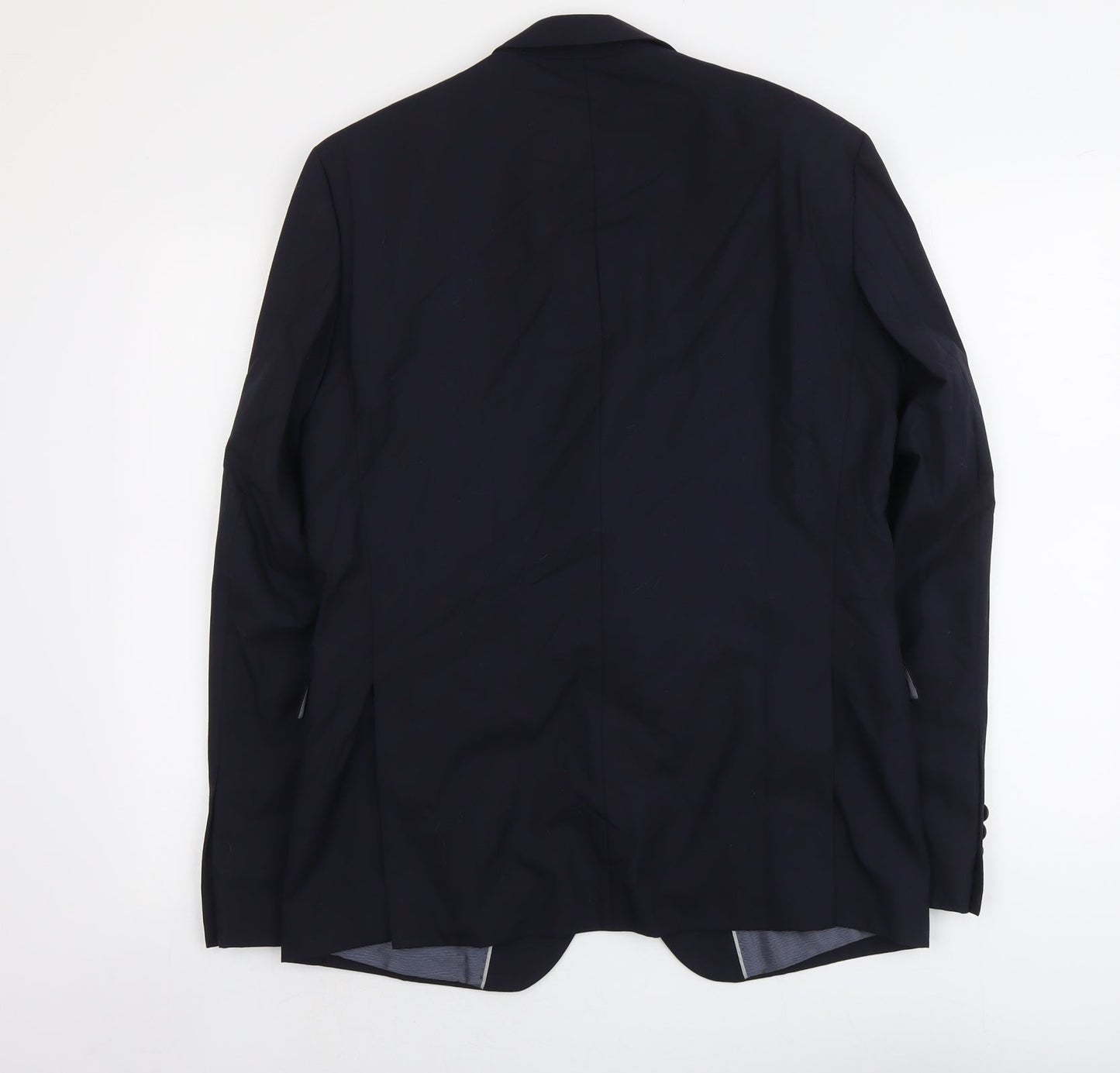 Marks and Spencer Mens Blue Wool Jacket Suit Jacket Size M Regular