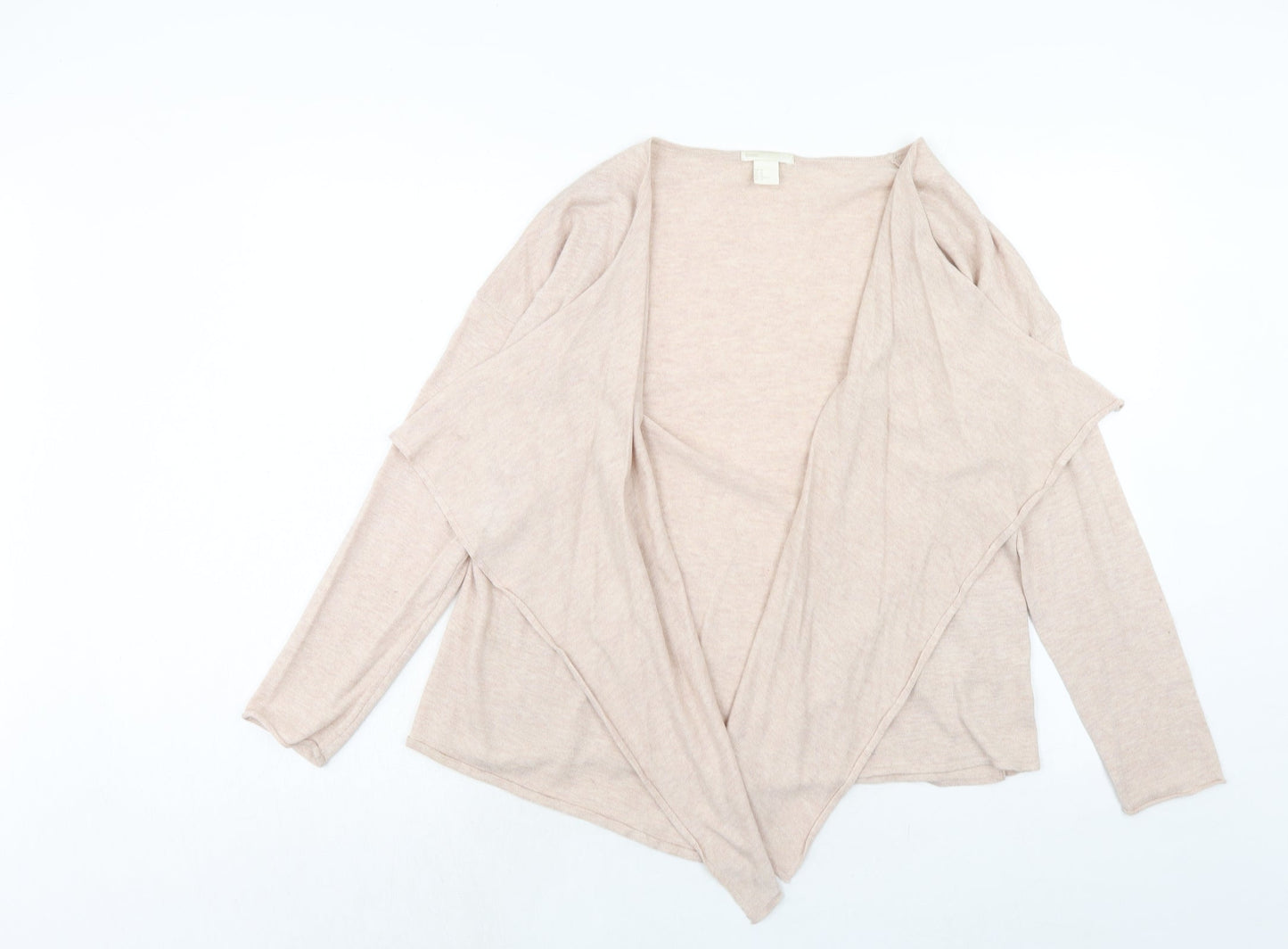 H&M Womens Pink V-Neck Polyester Cardigan Jumper Size M