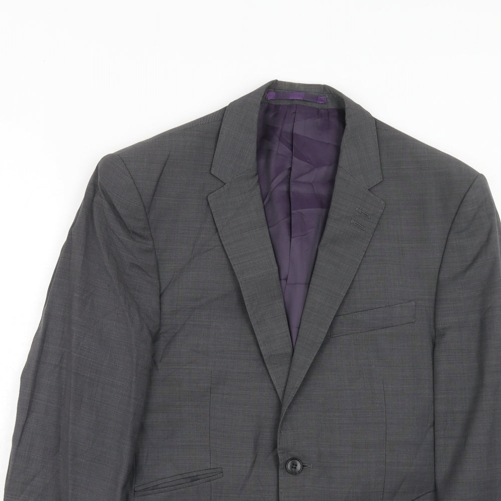 Marks and Spencer Mens Grey Wool Jacket Suit Jacket Size 38 Regular