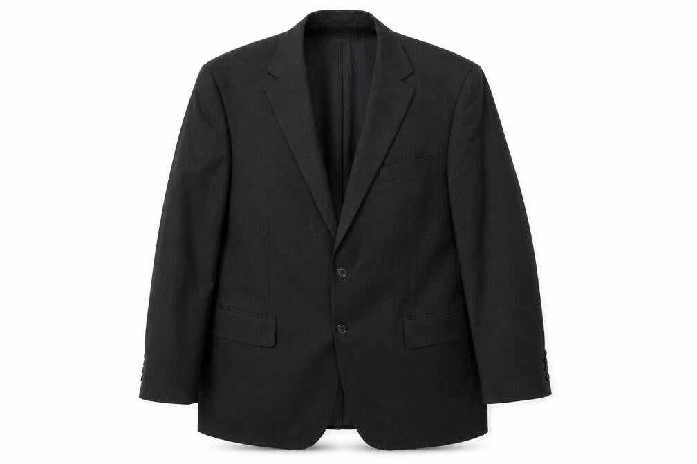 Marks and Spencer Mens Black Polyester Jacket Suit Jacket Size 42 Regular