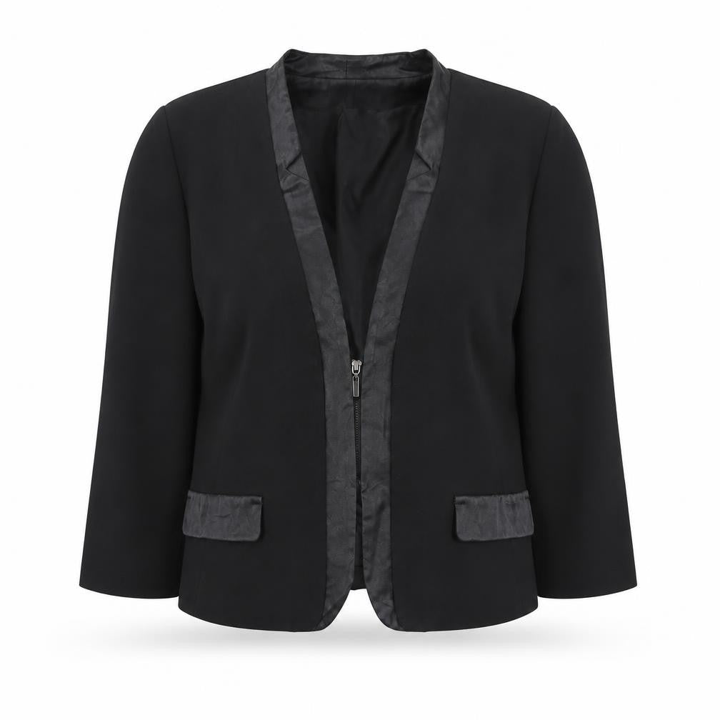 Boohoo Womens Black Jacket Blazer Size 10 Zip