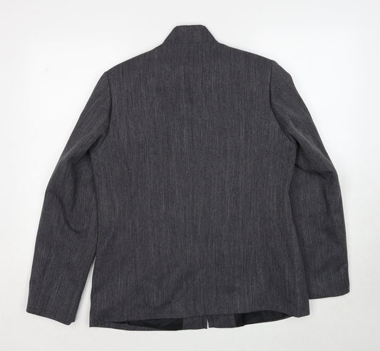 Cotton Traders Womens Grey Geometric Jacket Size 12 Zip