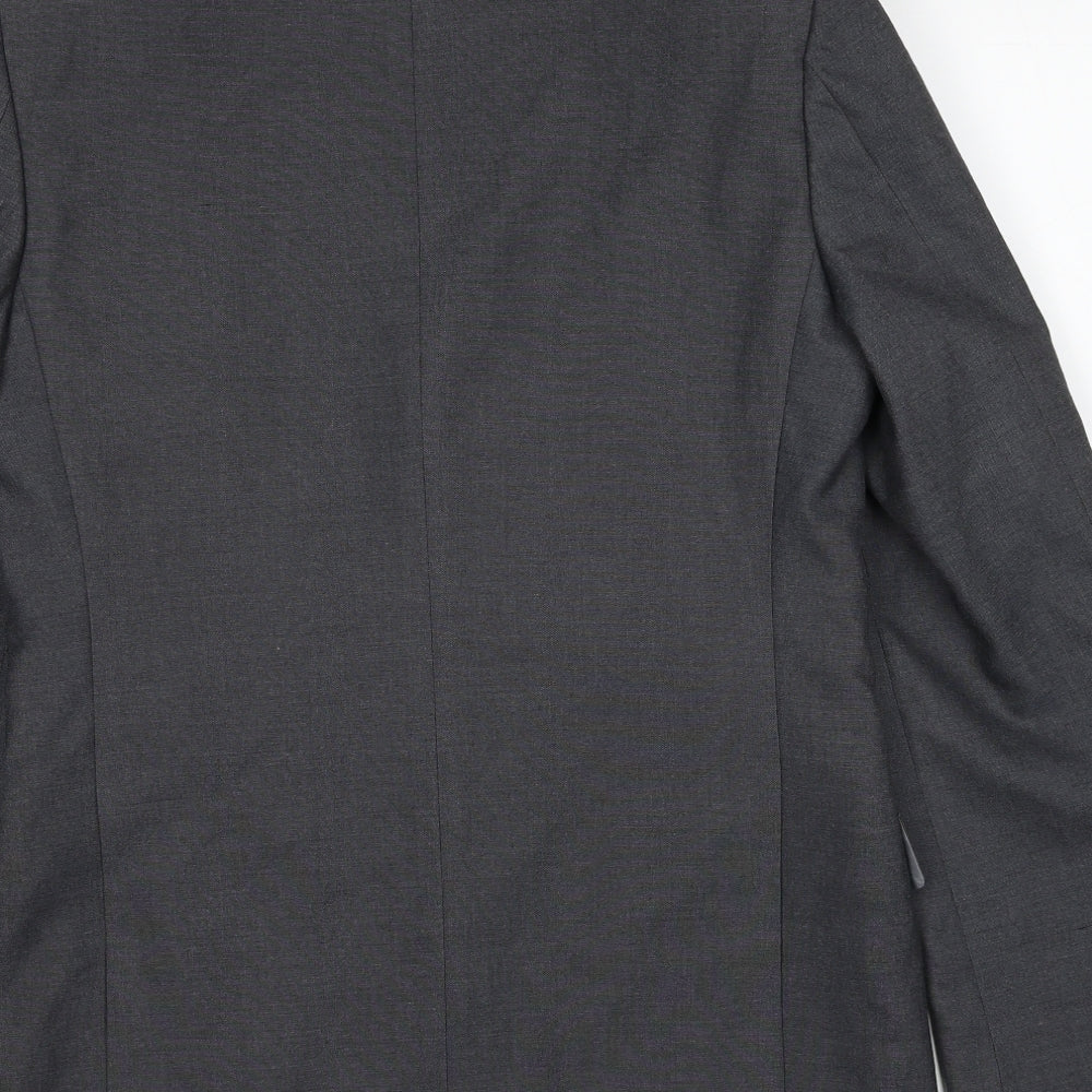 Marks and Spencer Mens Grey Polyester Jacket Suit Jacket Size 38 Regular