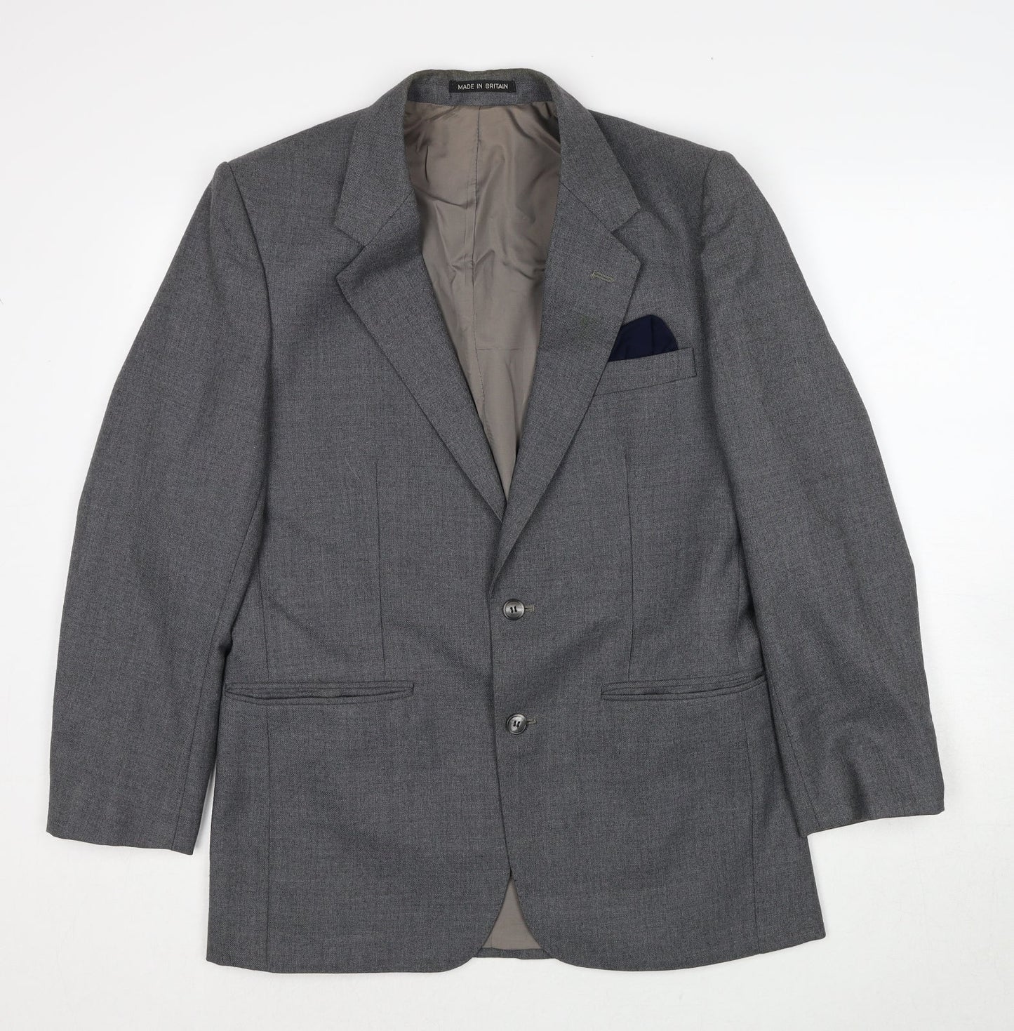 Guards London Mens Grey Wool Jacket Suit Jacket Size 40 Regular