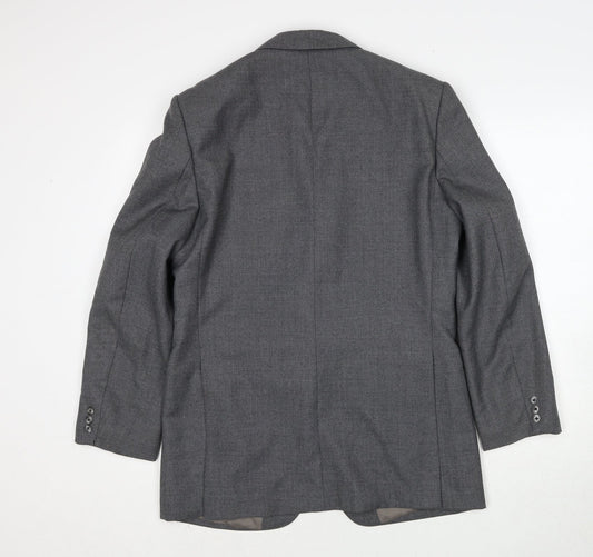 Guards London Mens Grey Wool Jacket Suit Jacket Size 40 Regular