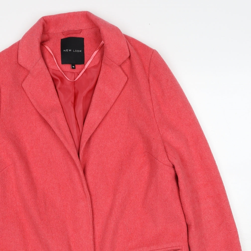 New Look Womens Pink Jacket Size 10 Button