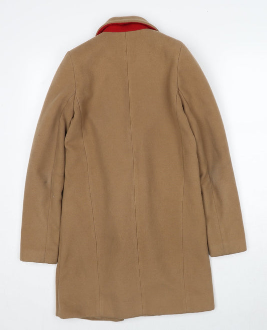 ASOS Womens Brown Overcoat Coat Size 4 Buckle