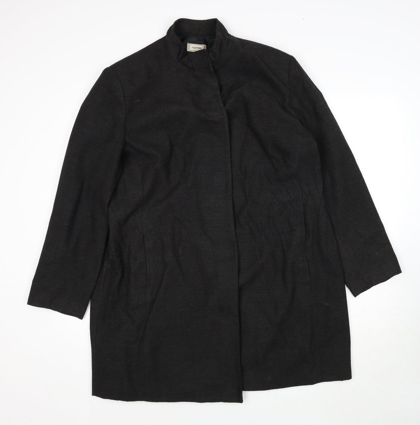 Agenda Womens Grey Jacket Size 20 Button