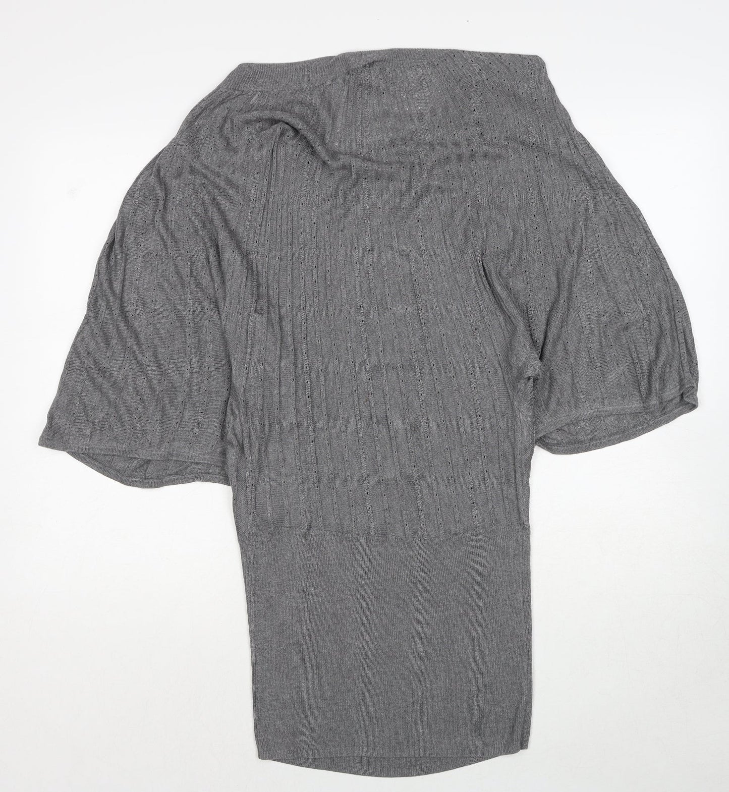 H&M Womens Grey Round Neck Cotton Pullover Jumper Size S