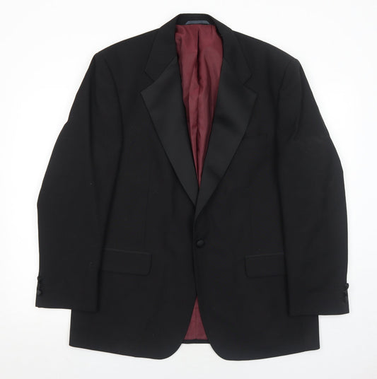 Hawksmoor Mens Black Polyester Jacket Suit Jacket Size 42 Regular