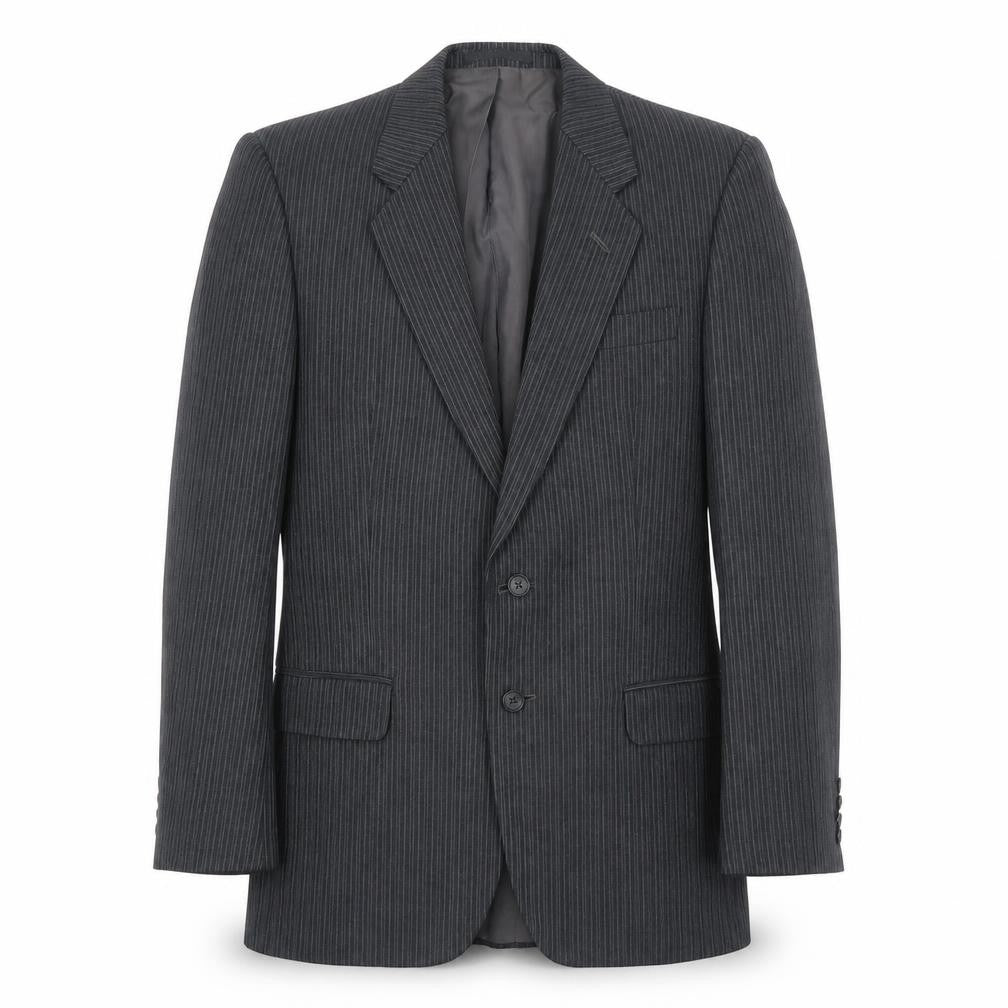 Marks and Spencer Mens Grey Striped Wool Jacket Suit Jacket Size 36 Regular