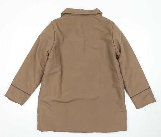 Claire Neuville Womens Brown Jacket Size 14 Button