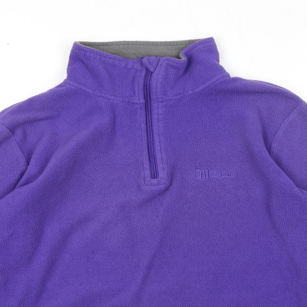 Hi Gear Womens Purple Polyester Pullover Sweatshirt Size 12 Zip