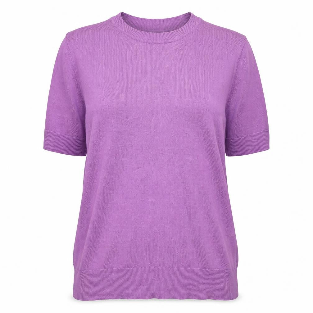 Marks and Spencer Womens Purple Round Neck Viscose Pullover Jumper Size 12