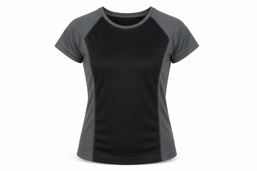 Mountain Life Womens Grey Colourblock Polyester Pullover T-Shirt Size 10 Round Neck Pullover