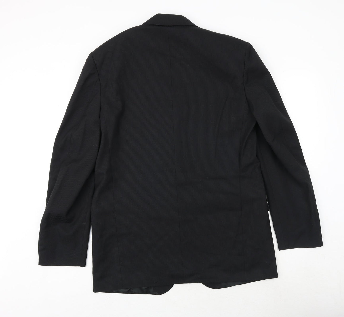 Hornes Mens Black Polyester Jacket Suit Jacket Size 40 Regular