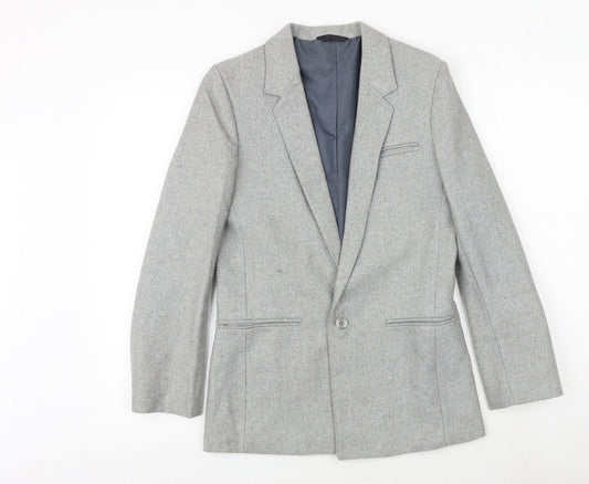 mister christopher Mens Grey Polyester Jacket Blazer Size 34 Regular