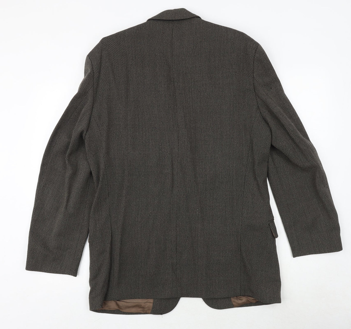 Marks and Spencer Mens Brown Wool Jacket Blazer Size 40 Regular