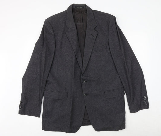 St Michael Mens Grey Wool Jacket Suit Jacket Size 42 Regular